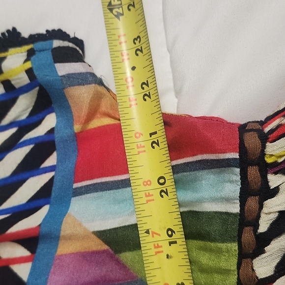 Anthropologie Conditions Apply Flowy Kynsa Tunic Top Colorful Size XS NWOT $128 - Picture 9 of 10